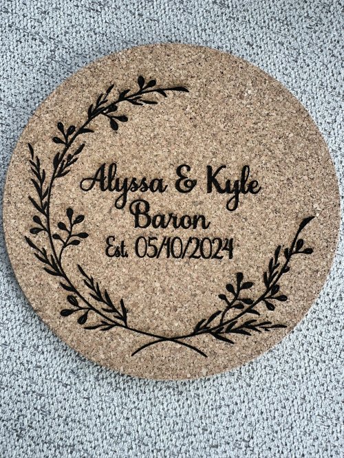 Personalized Cork Trivet