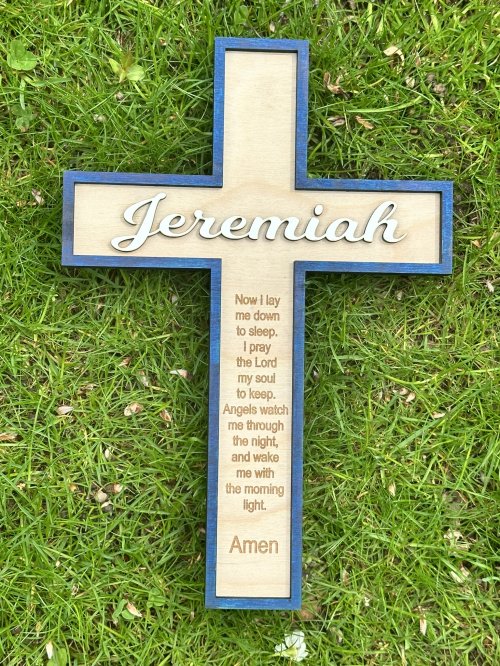 Personalized wooden cross with name 