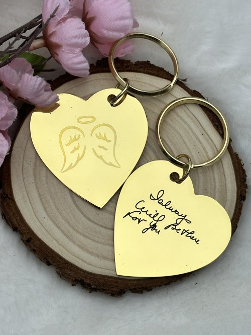 Engraved Heart Keychain