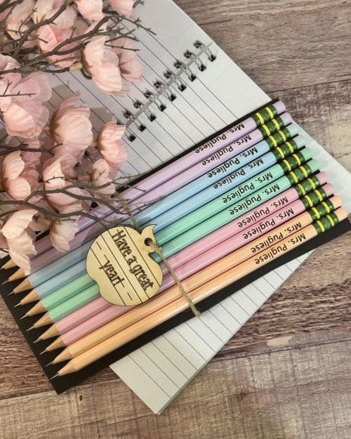 Teacher engraved Pencils set of 5 